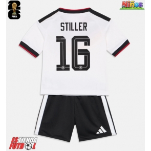 Alemania Angelo Stiller #16 Primera Equipación Niños Mundial 2026 Manga Corta (+ Pantalones cortos)